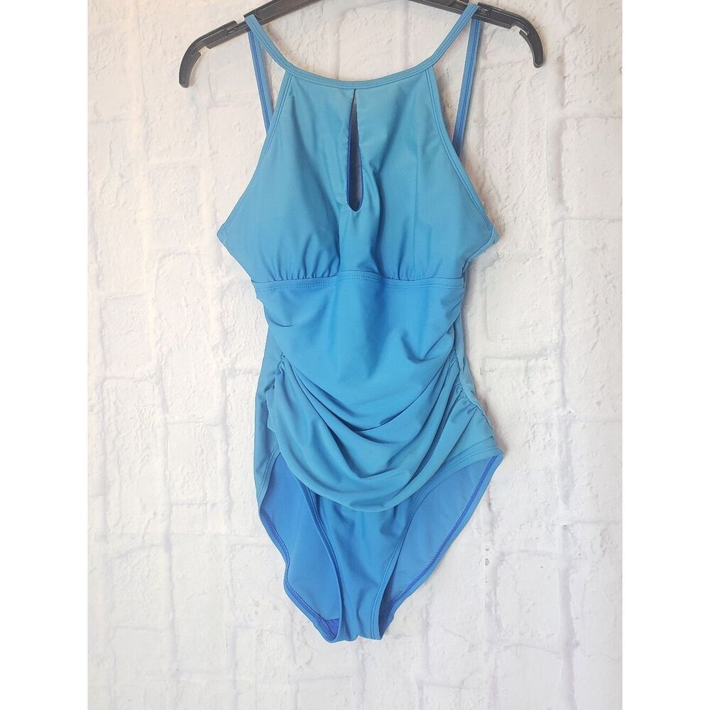 ELLEN TRACY One Piece Swimsuit Blue 8